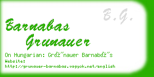 barnabas grunauer business card